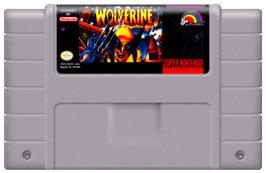 Cartridge artwork for Wolverine: Adamantium Rage on the Nintendo SNES.