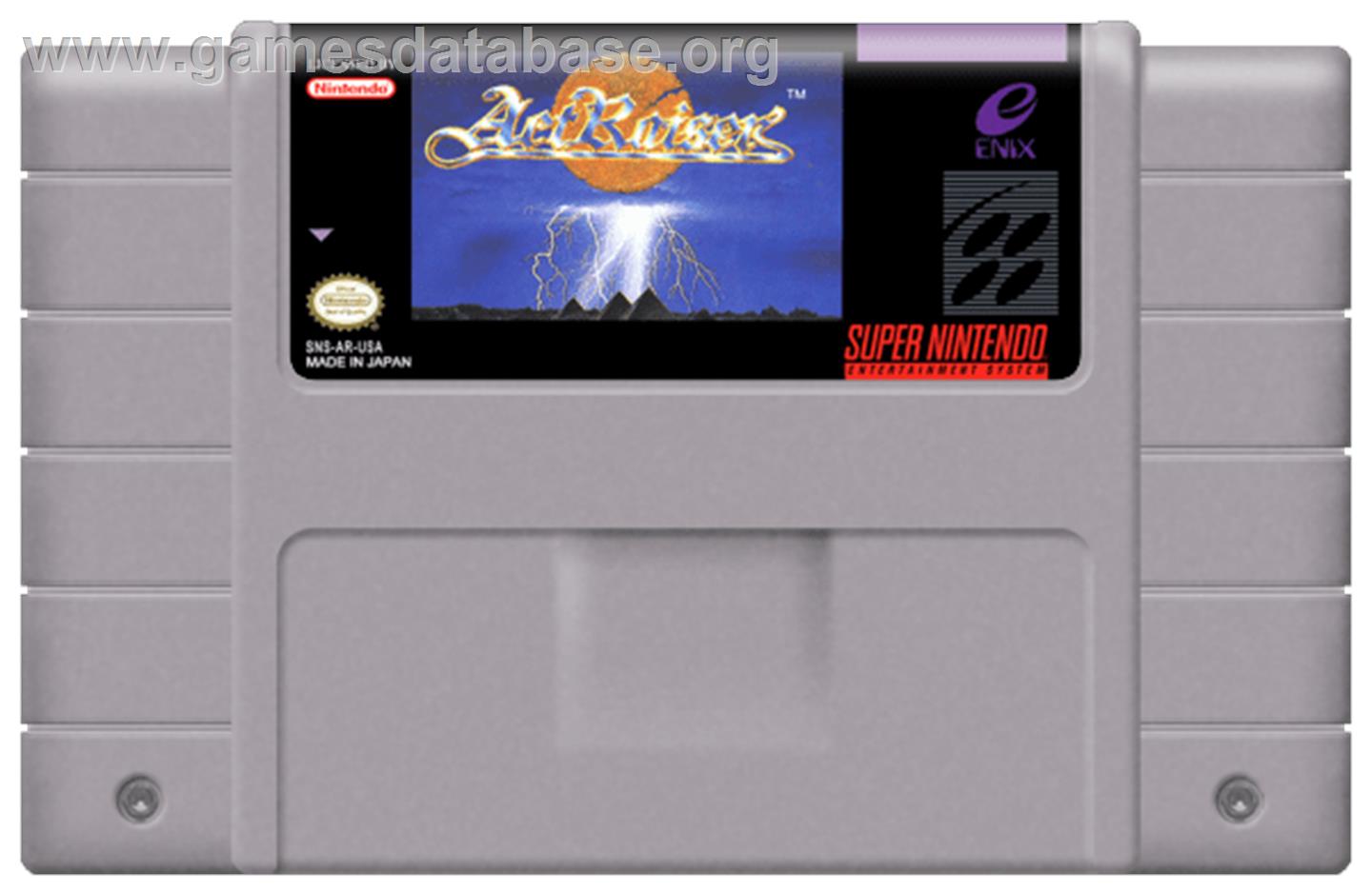 ActRaiser - Nintendo SNES - Artwork - Cartridge