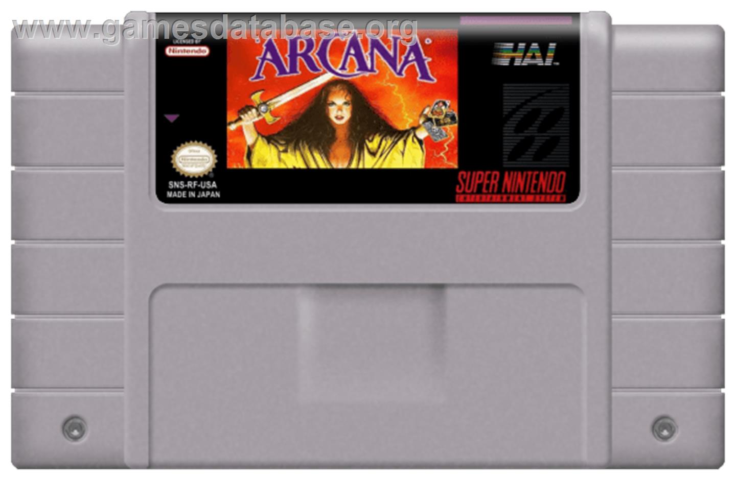 Arcana - Nintendo SNES - Artwork - Cartridge