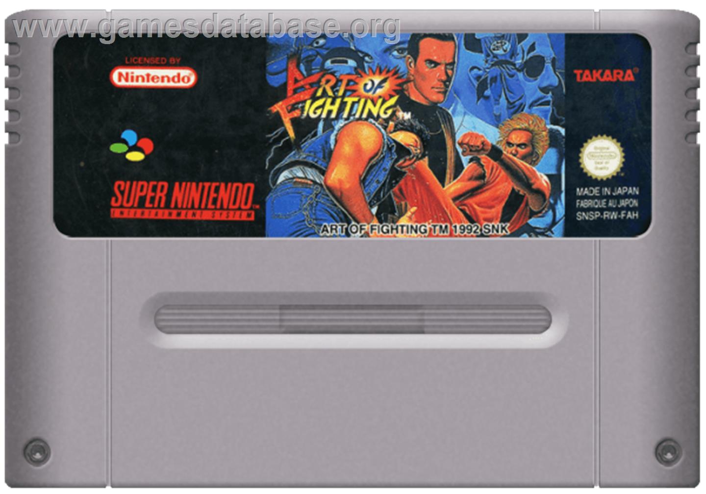 Art of Fighting - Nintendo SNES - Artwork - Cartridge