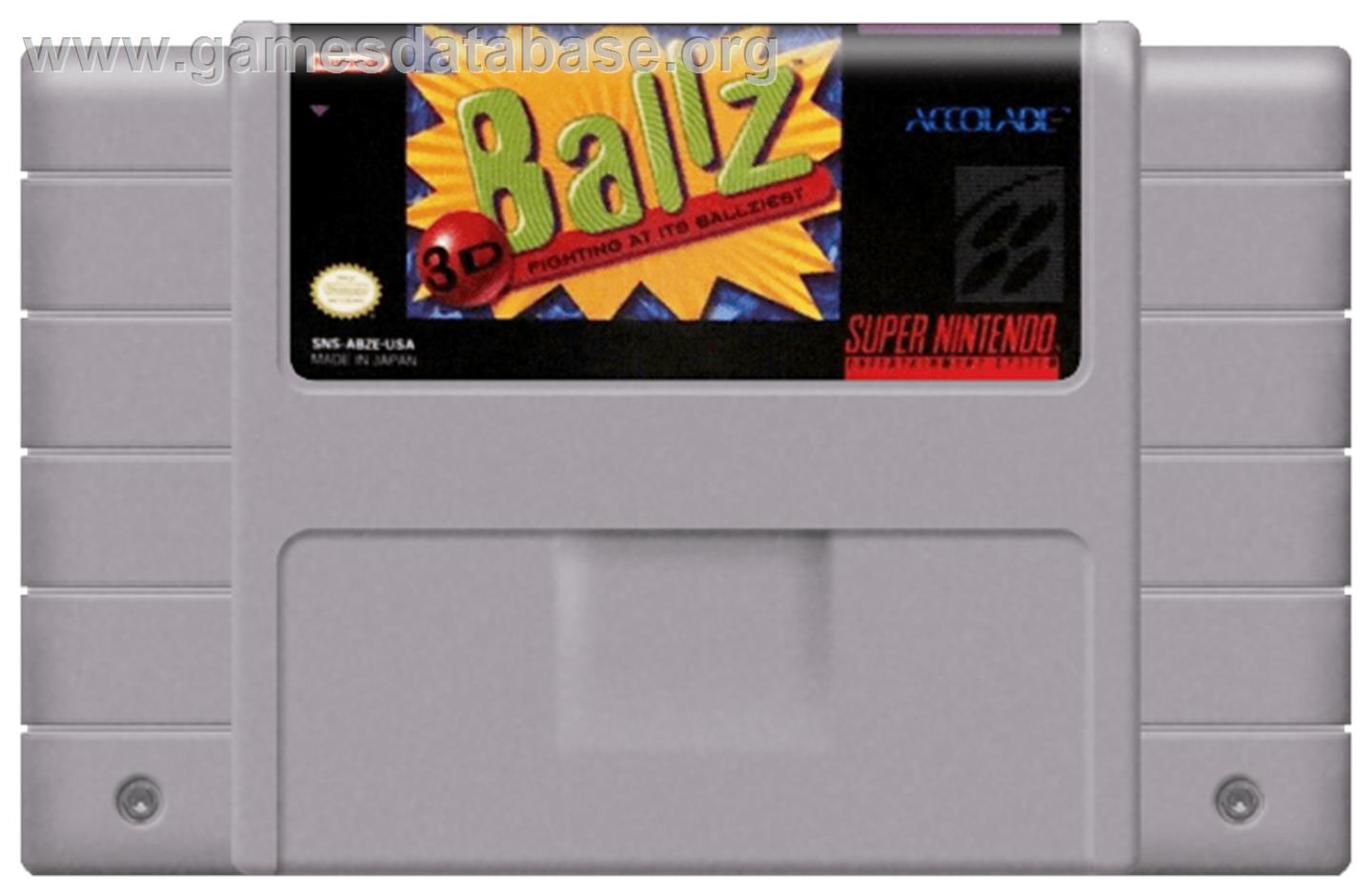 Ballz 3D - Nintendo SNES - Artwork - Cartridge