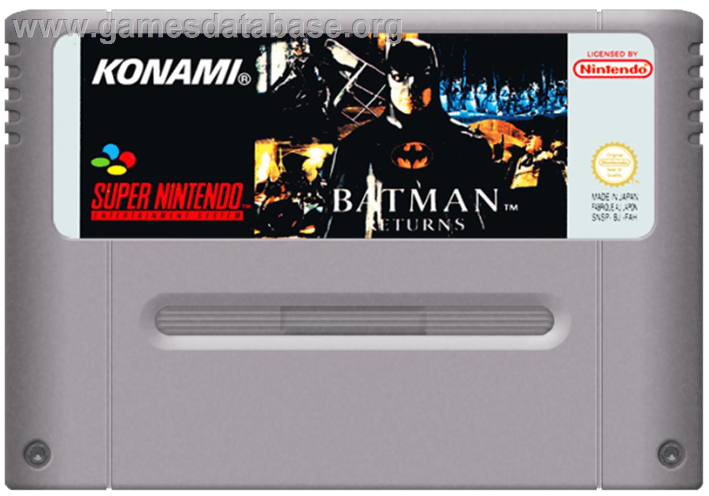 Batman Returns - Nintendo SNES - Artwork - Cartridge