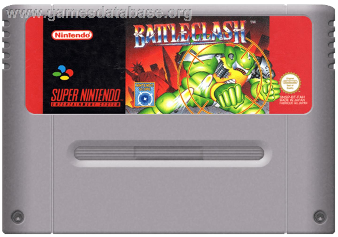 Battle Clash - Nintendo SNES - Artwork - Cartridge