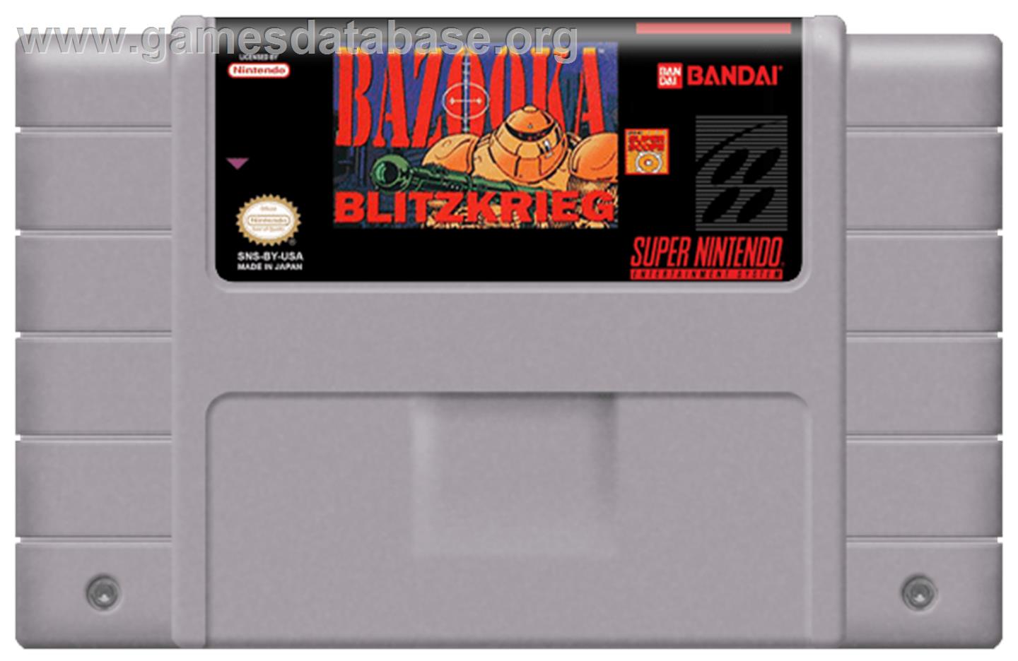 Bazooka Blitzkrieg - Nintendo SNES - Artwork - Cartridge