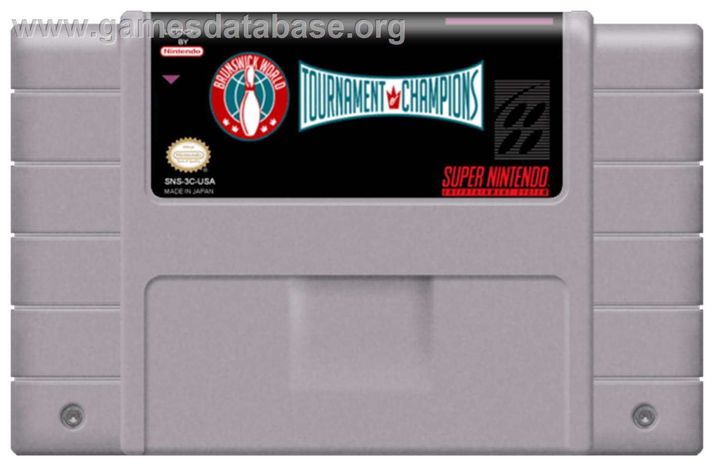 Brunswick World Tournament of Champions - Nintendo SNES - Artwork - Cartridge
