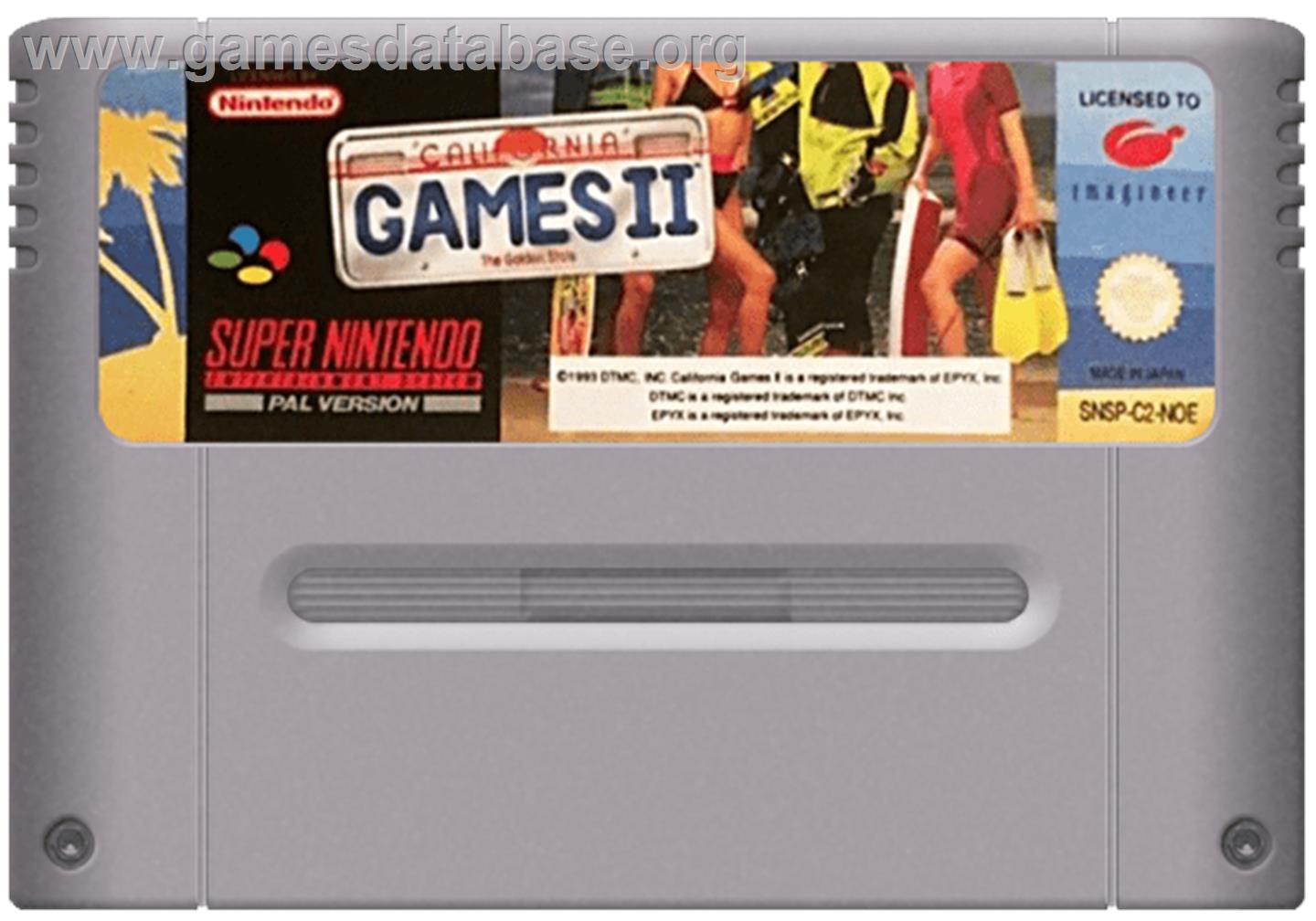 California Games II - Nintendo SNES - Artwork - Cartridge
