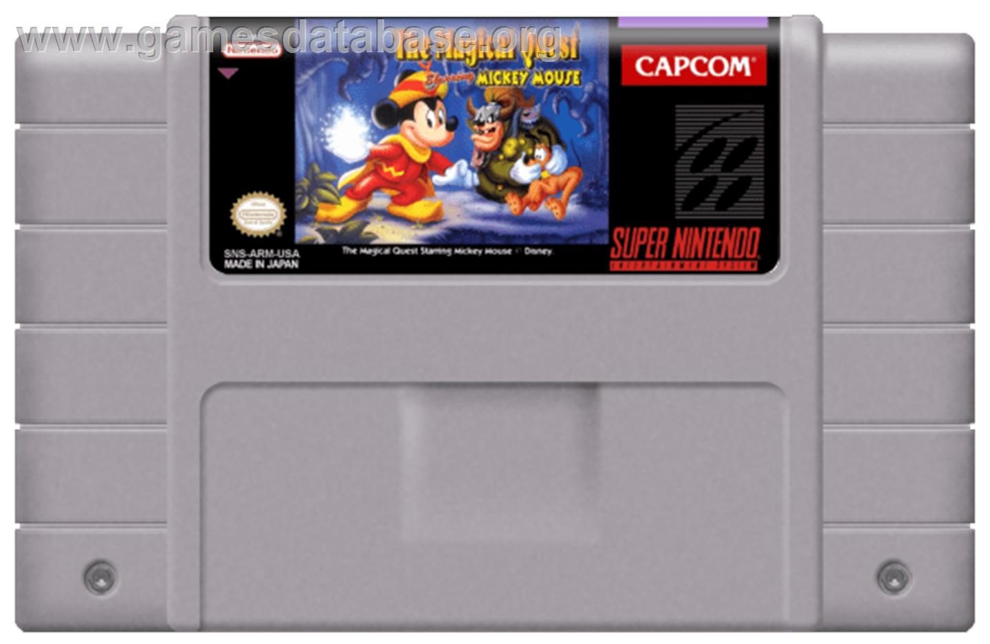 Disney's Magical Quest Starring Mickey Mouse - Nintendo SNES - Artwork - Cartridge