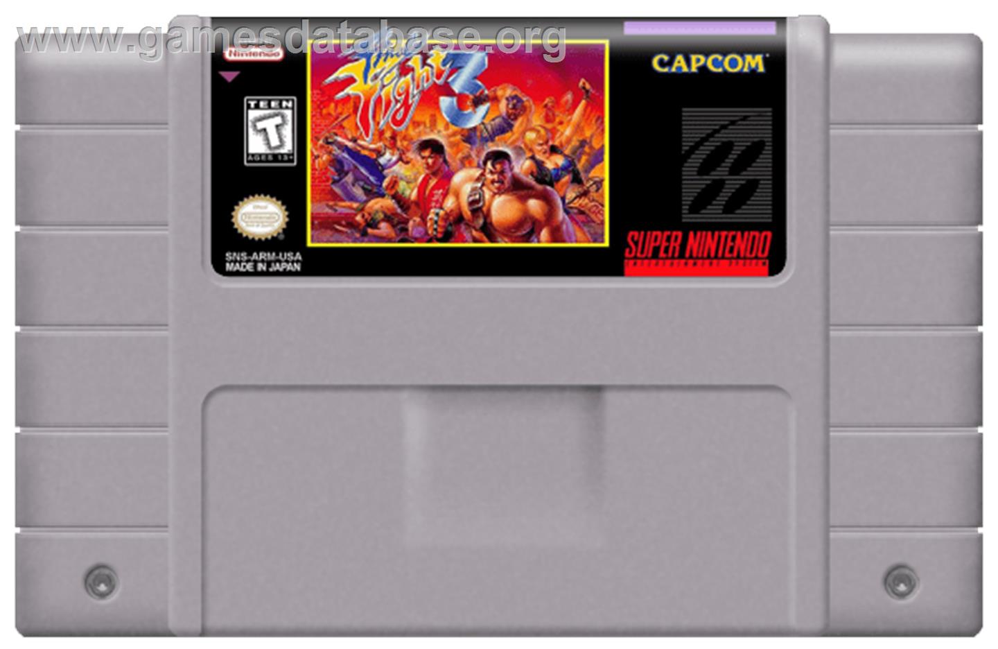 Final Fight 3 - Nintendo SNES - Artwork - Cartridge