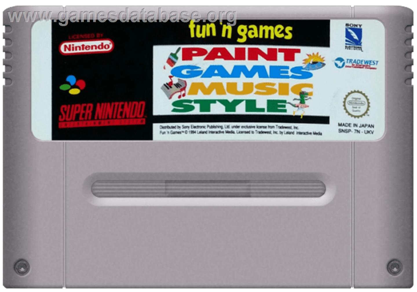 Fun 'N Games - Nintendo SNES - Artwork - Cartridge