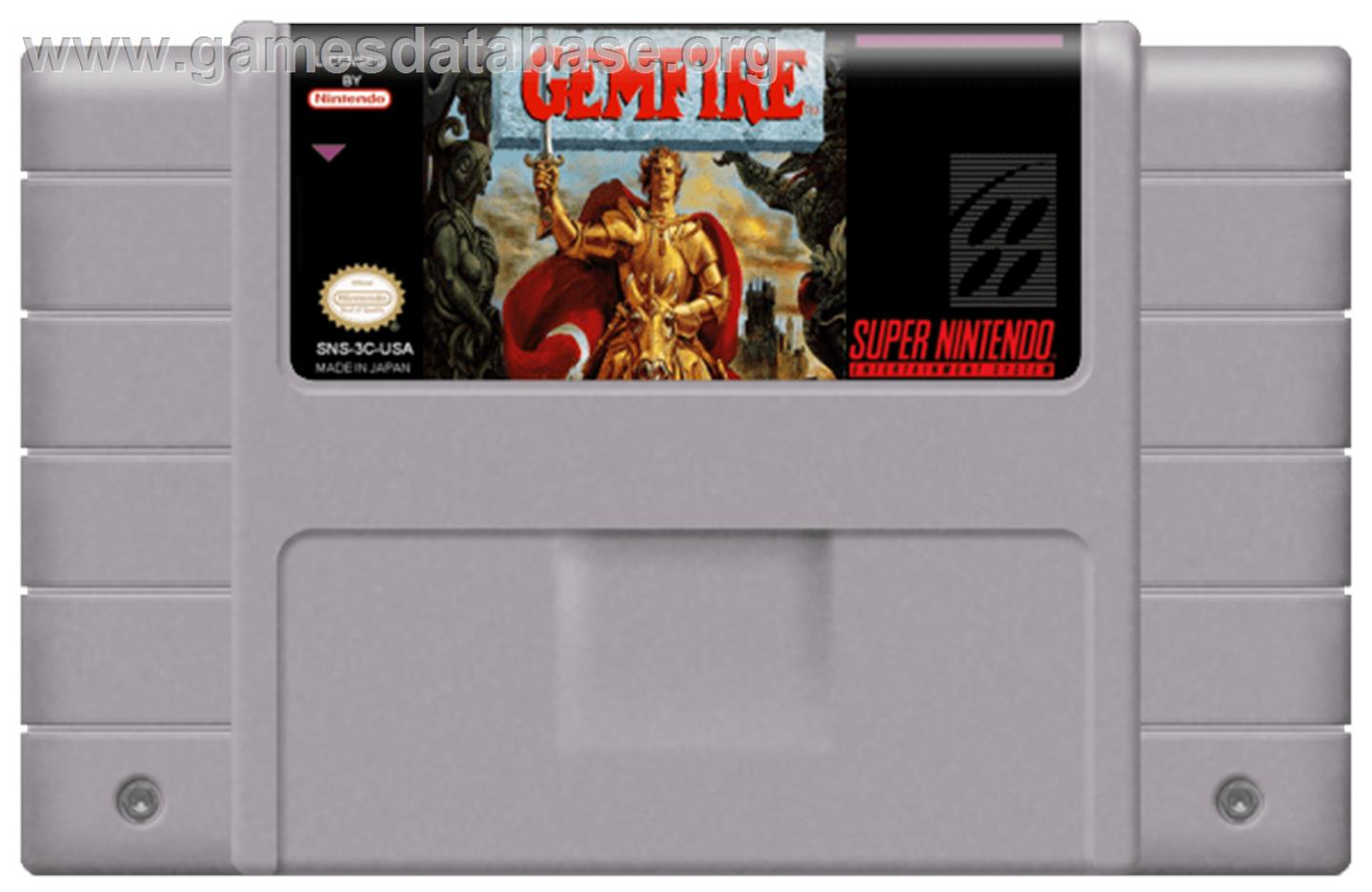 Gemfire - Nintendo SNES - Artwork - Cartridge