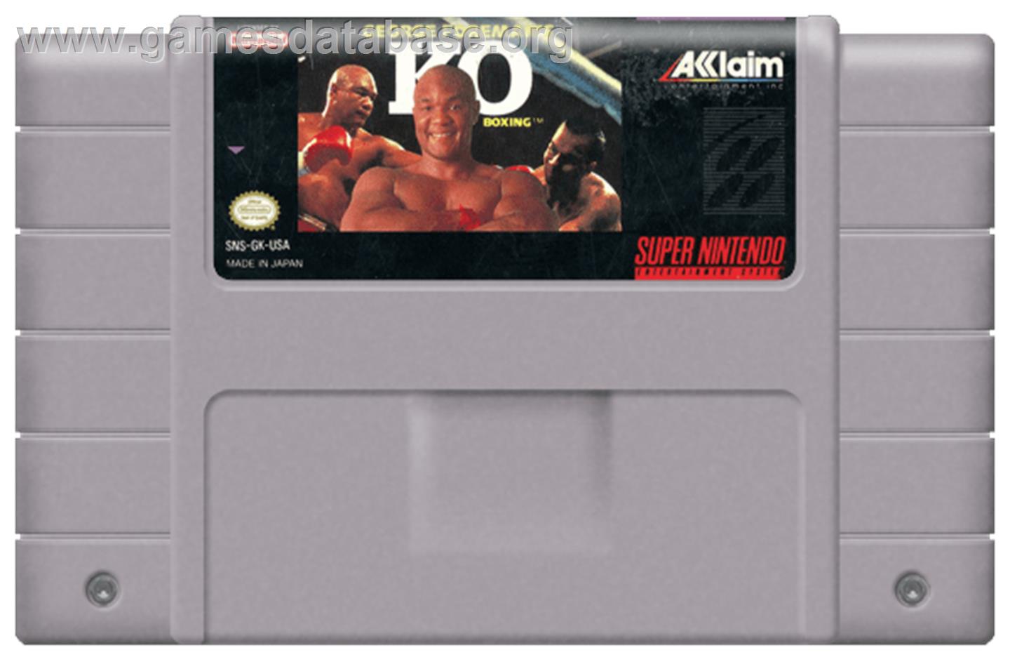 George Foreman's KO Boxing - Nintendo SNES - Artwork - Cartridge