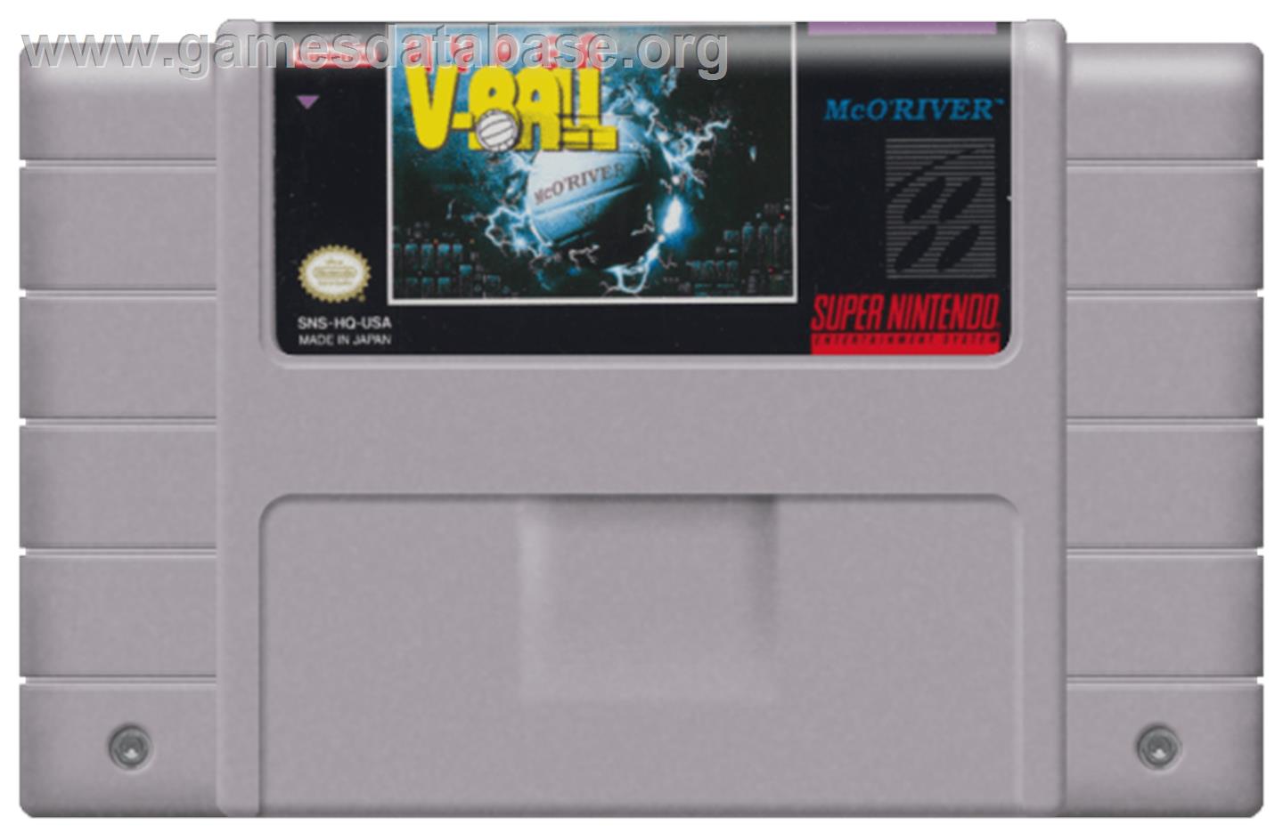 Hyper V-Ball - Nintendo SNES - Artwork - Cartridge