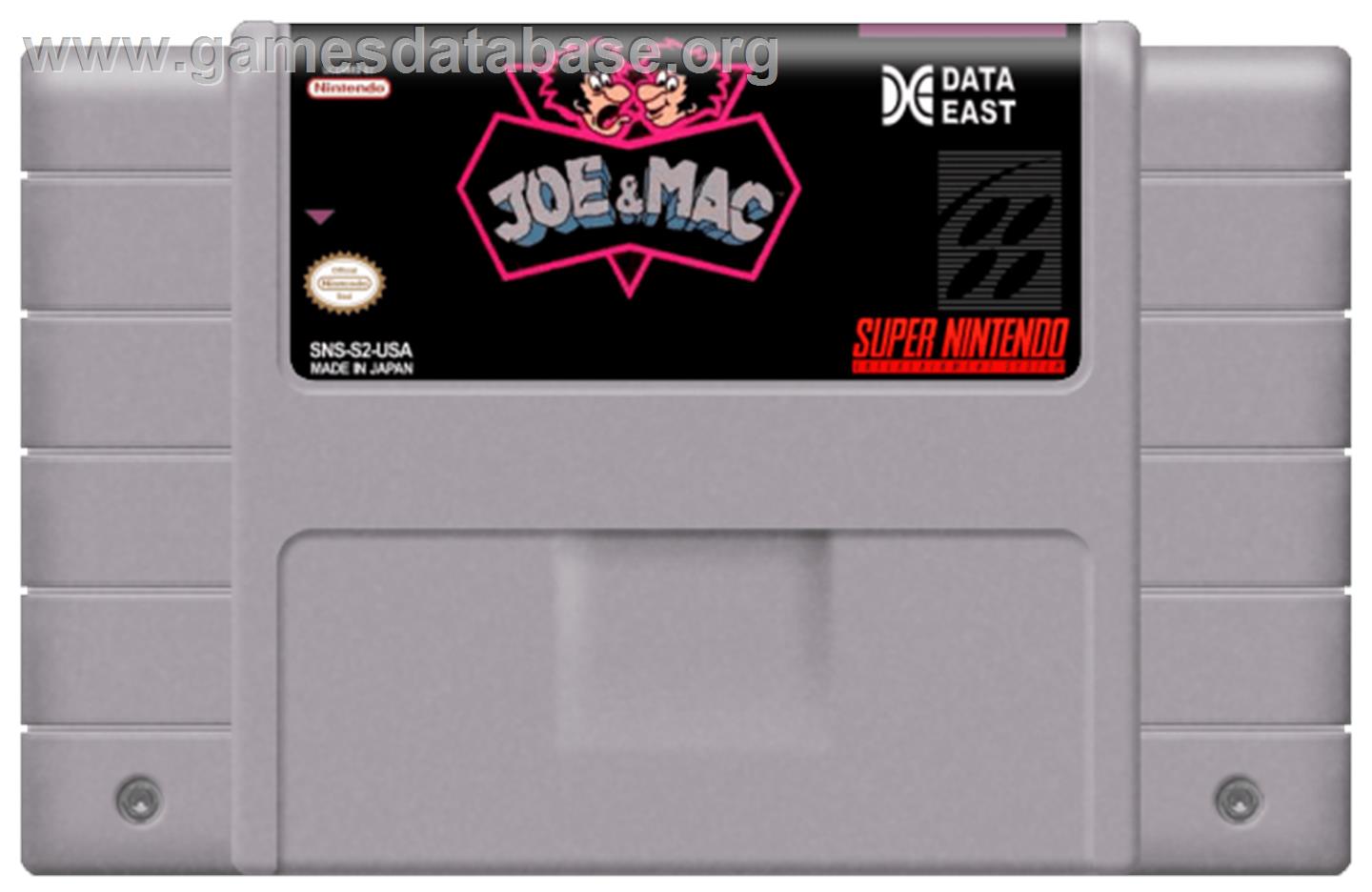 Joe & Mac: Caveman Ninja - Nintendo SNES - Artwork - Cartridge