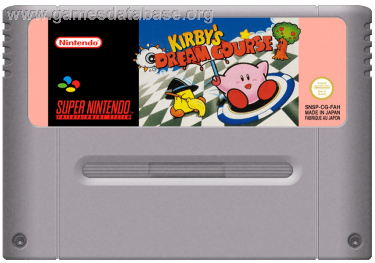 Kirby's Dream Course - Nintendo SNES - Artwork - Cartridge