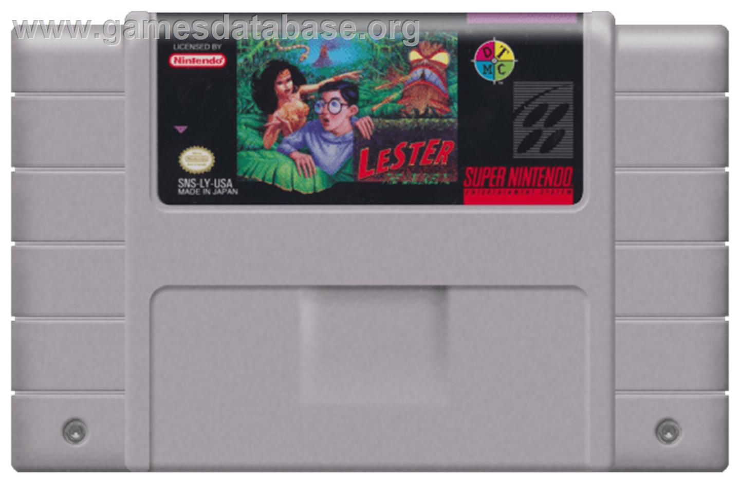 Lester the Unlikely - Nintendo SNES - Artwork - Cartridge