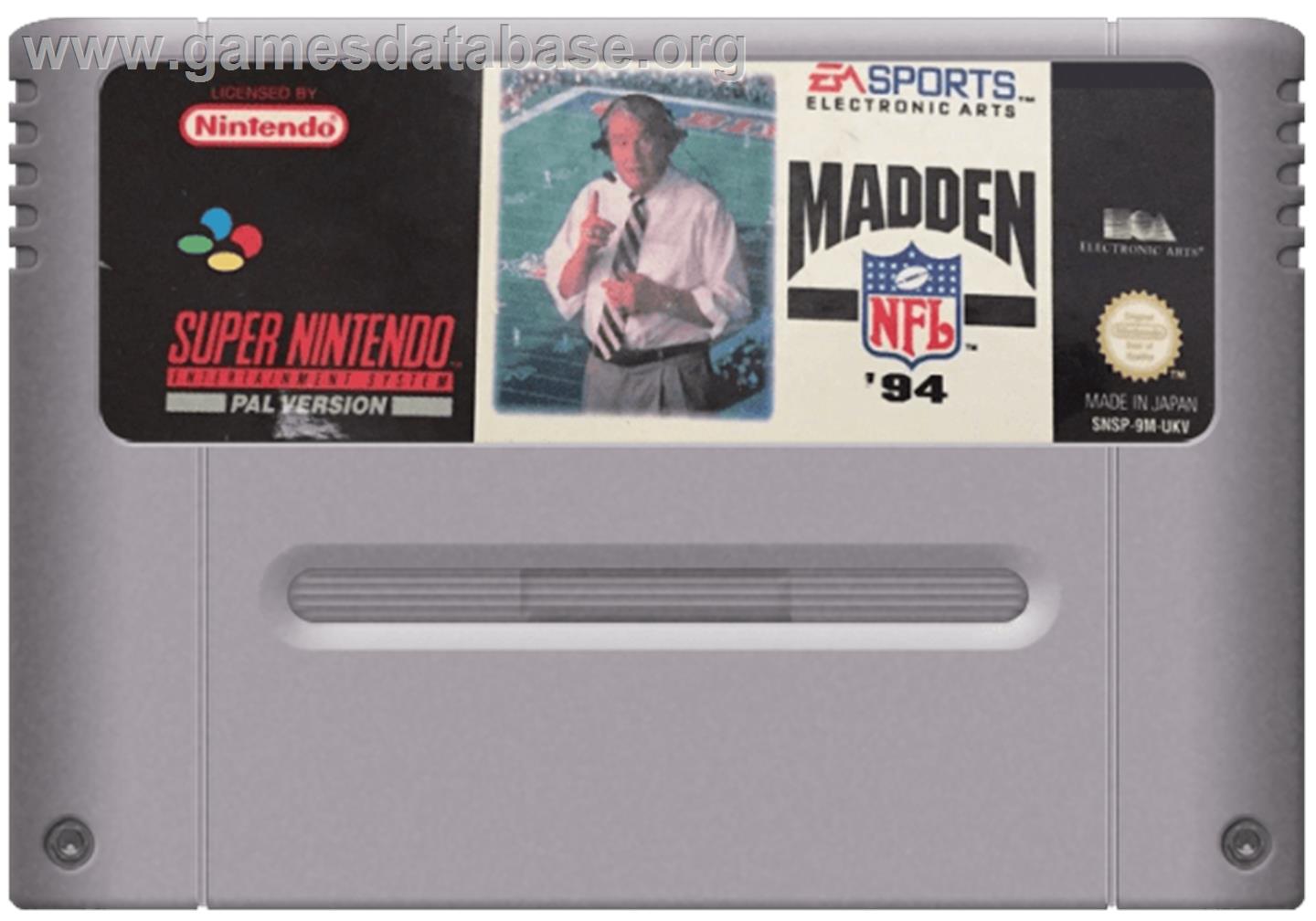 Madden NFL '94 - Nintendo SNES - Artwork - Cartridge