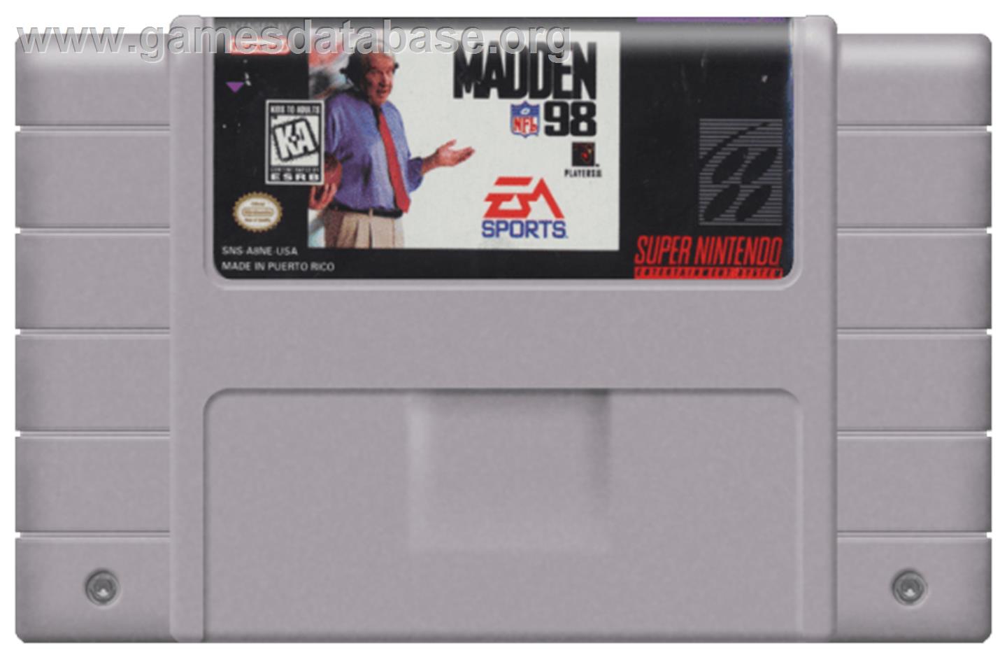 Madden NFL '98 - Nintendo SNES - Artwork - Cartridge