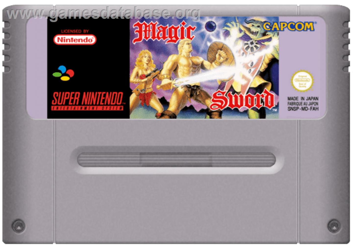 Magic Sword - Nintendo SNES - Artwork - Cartridge