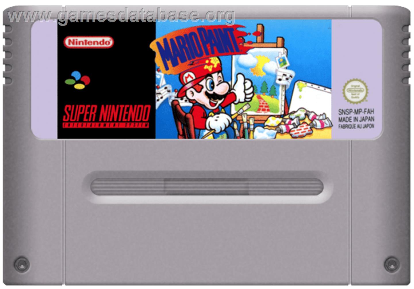 Mario Paint - Nintendo SNES - Artwork - Cartridge