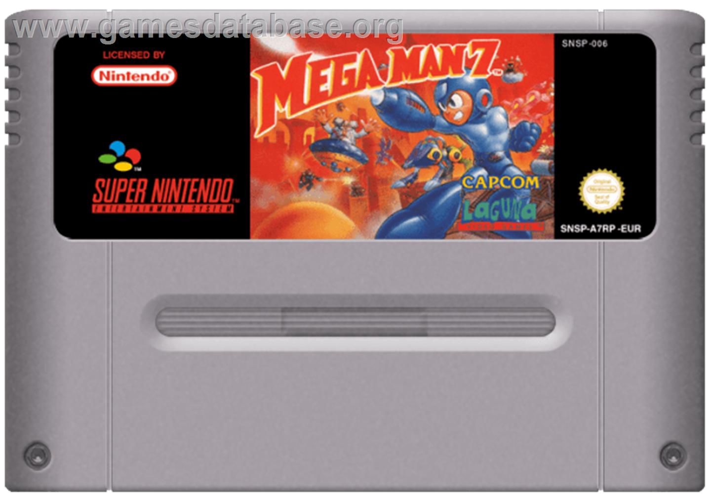 Mega Man 7 - Nintendo SNES - Artwork - Cartridge