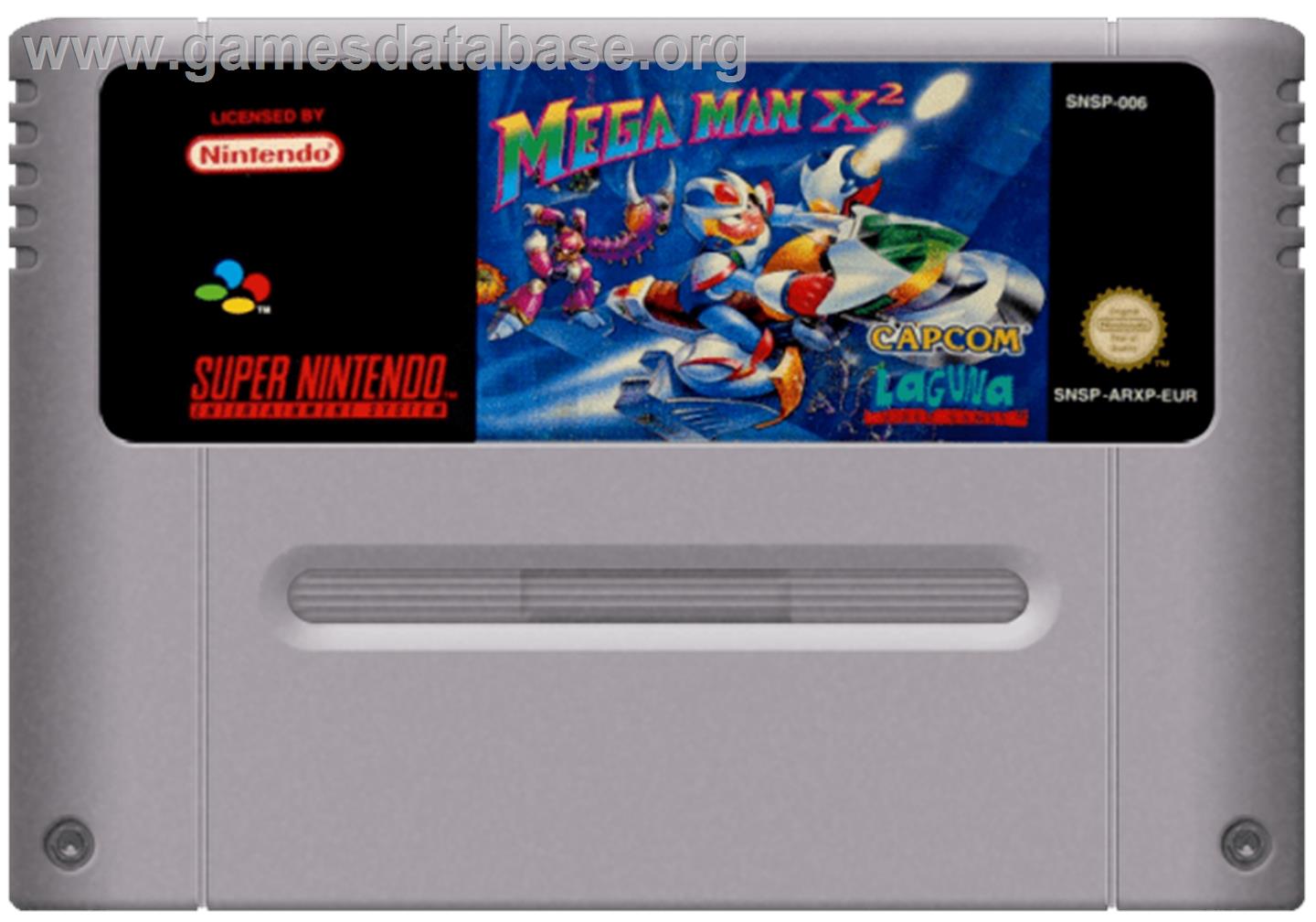 Mega Man X2 - Nintendo SNES - Artwork - Cartridge