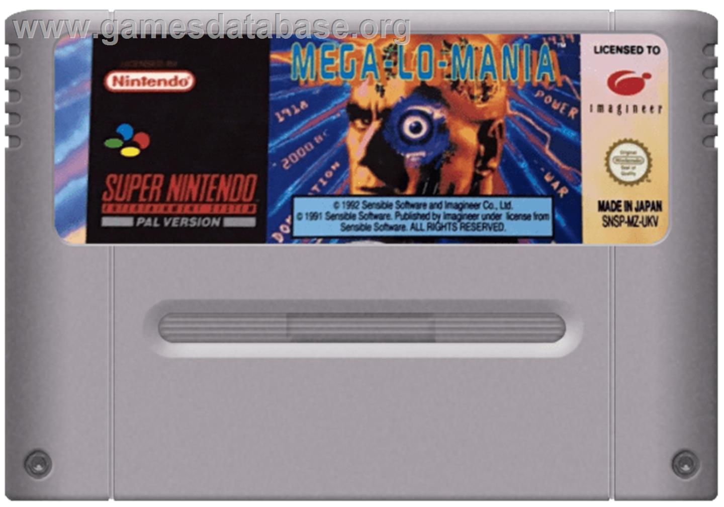 Mega lo Mania - Nintendo SNES - Artwork - Cartridge