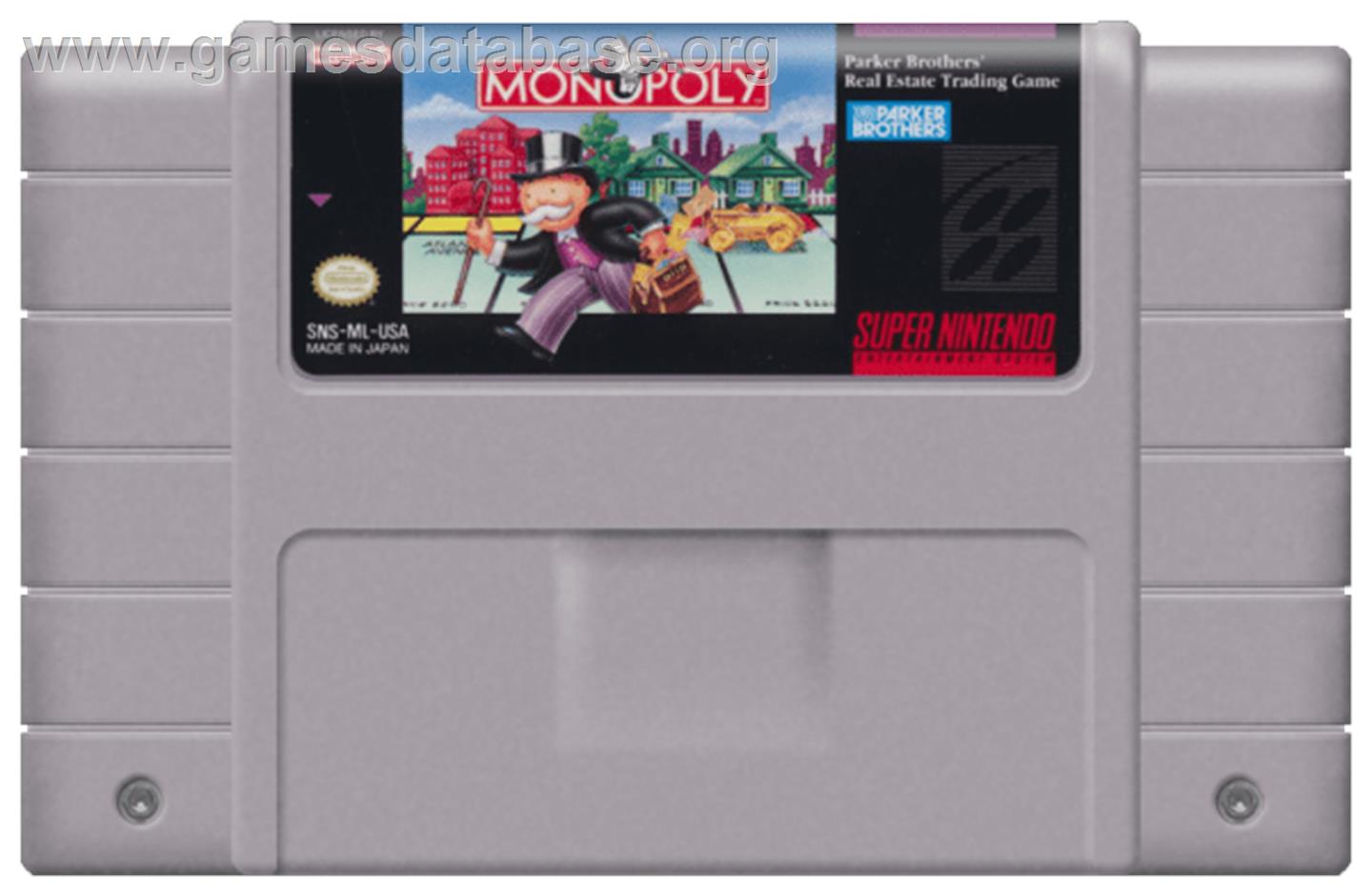 Monopoly - Nintendo SNES - Artwork - Cartridge