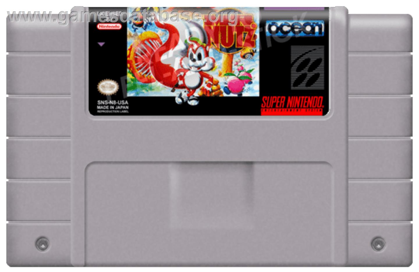 Mr. Nutz - Nintendo SNES - Artwork - Cartridge