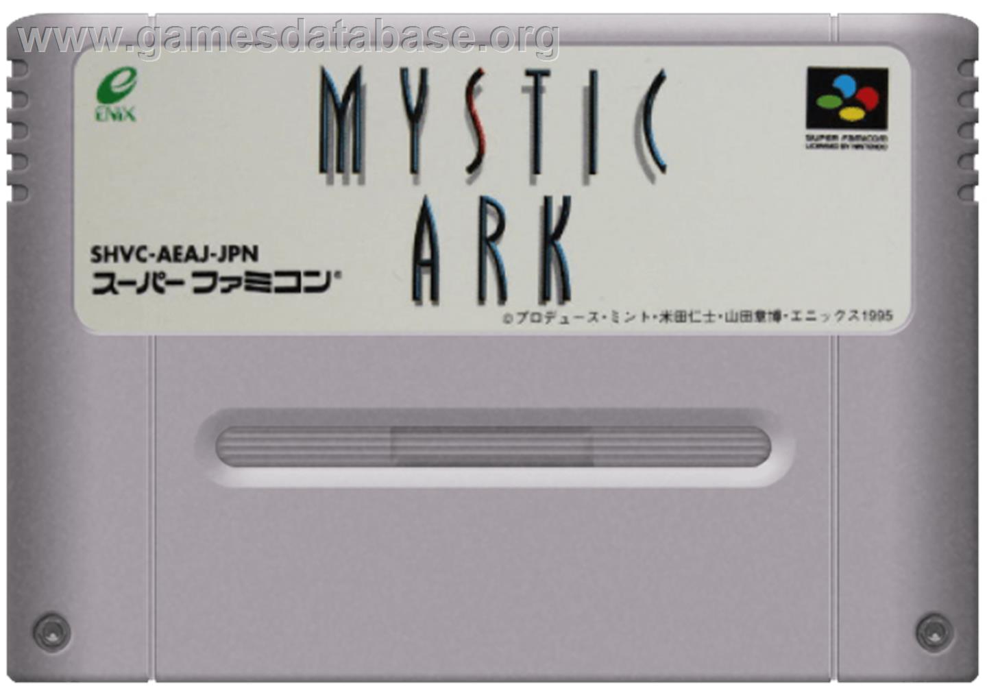 Mystic Ark - Nintendo SNES - Artwork - Cartridge
