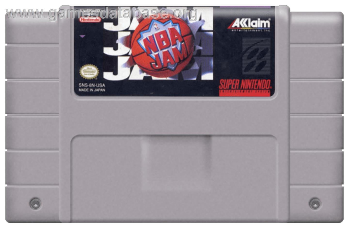 NBA Jam - Nintendo SNES - Artwork - Cartridge