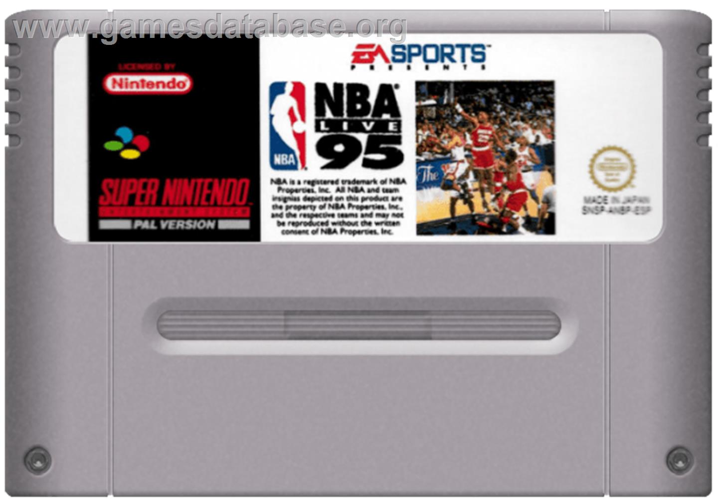 NBA Live '95 - Nintendo SNES - Artwork - Cartridge