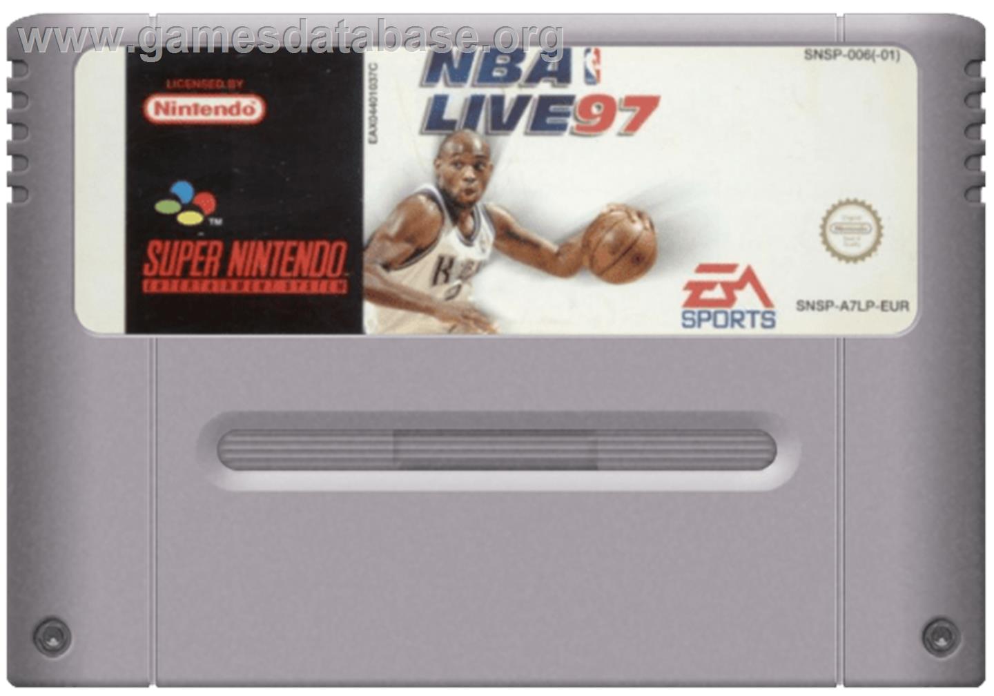 NBA Live '97 - Nintendo SNES - Artwork - Cartridge