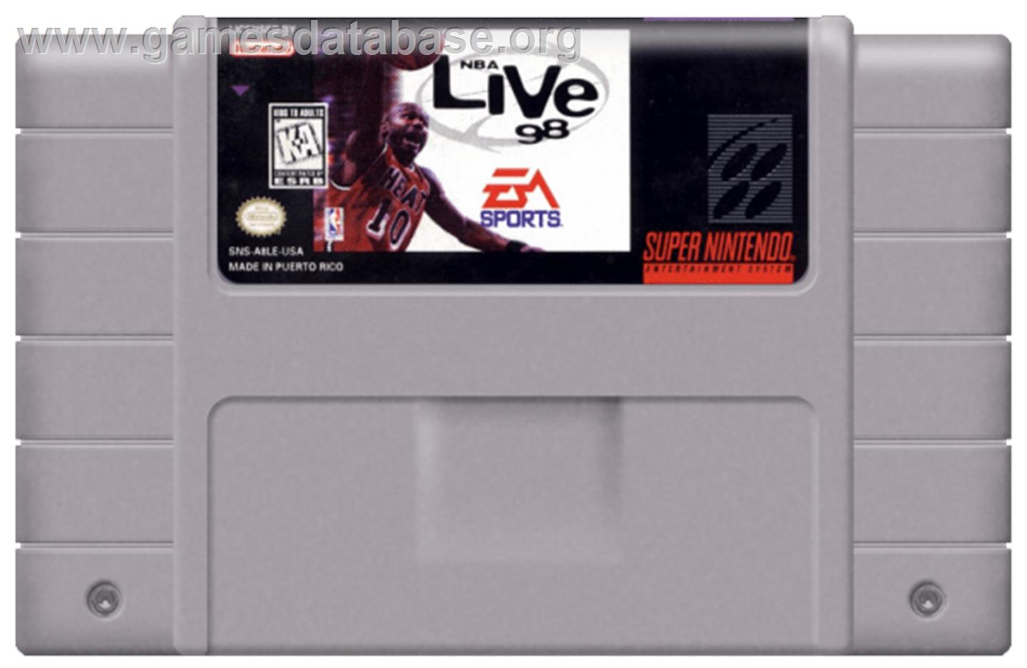 NBA Live '98 - Nintendo SNES - Artwork - Cartridge