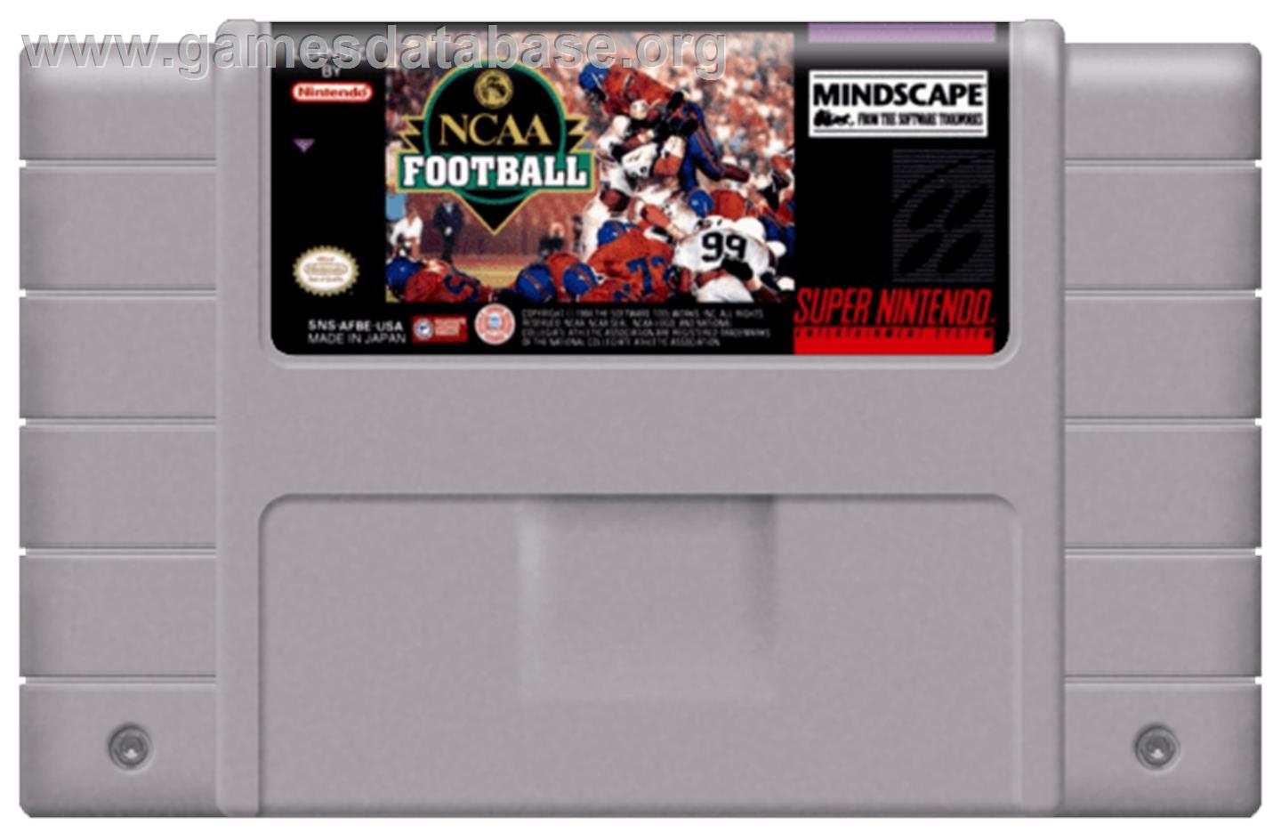 NCAA Football - Nintendo SNES - Artwork - Cartridge