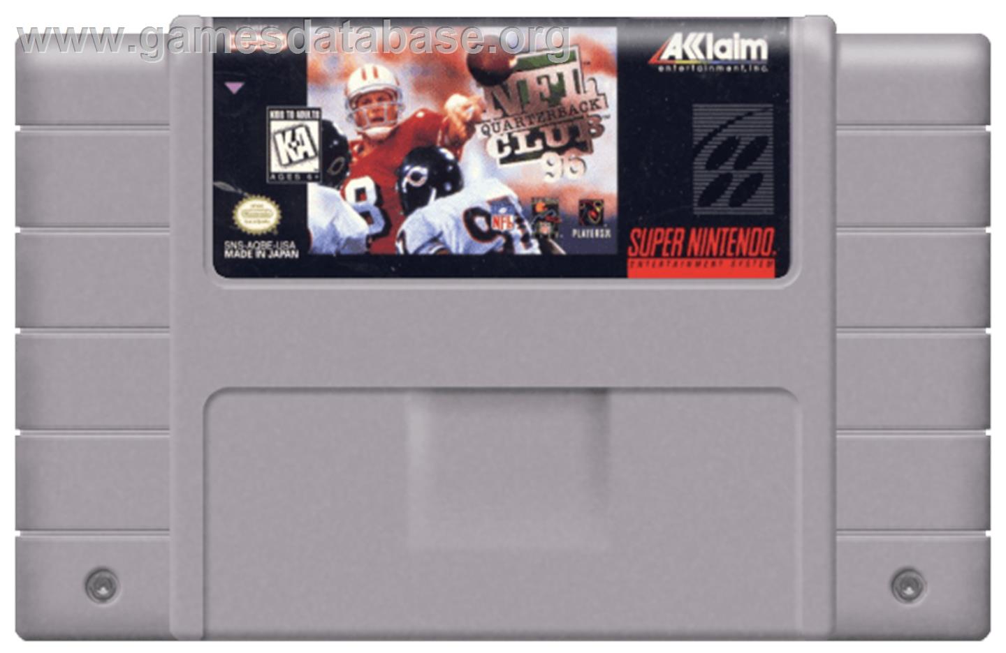 NFL Quarterback Club '96 - Nintendo SNES - Artwork - Cartridge