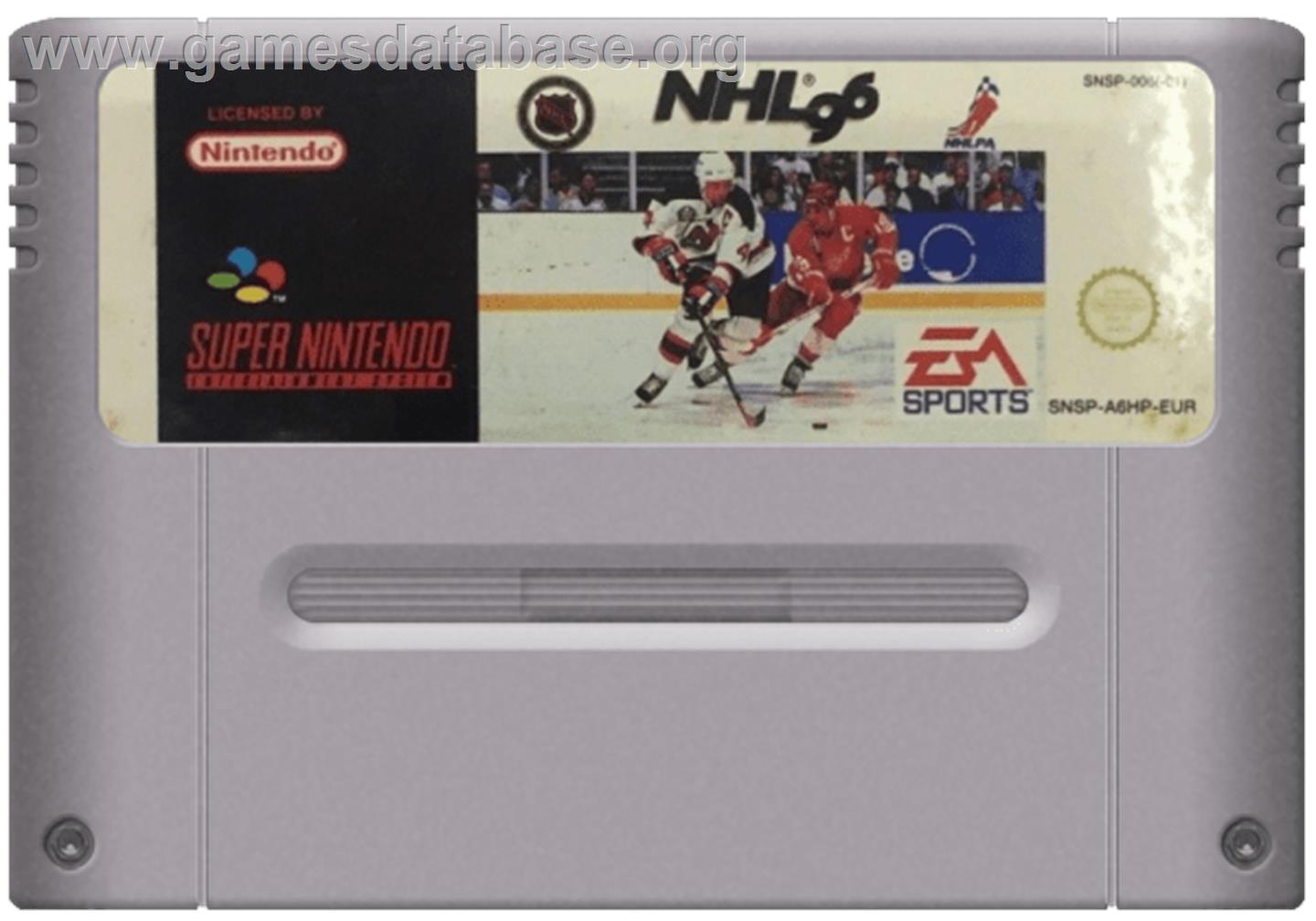 NHL '96 - Nintendo SNES - Artwork - Cartridge