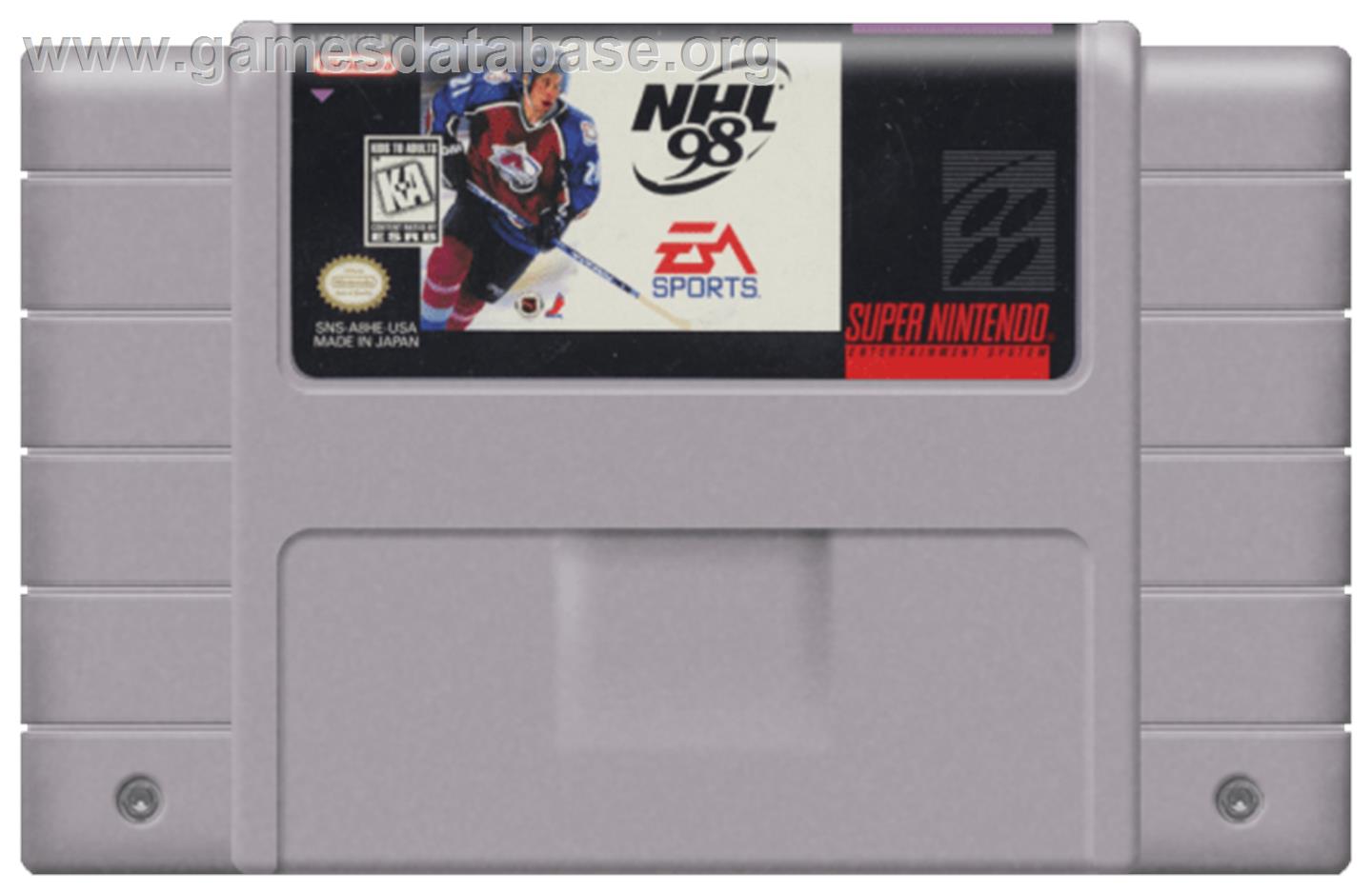 NHL '98 - Nintendo SNES - Artwork - Cartridge