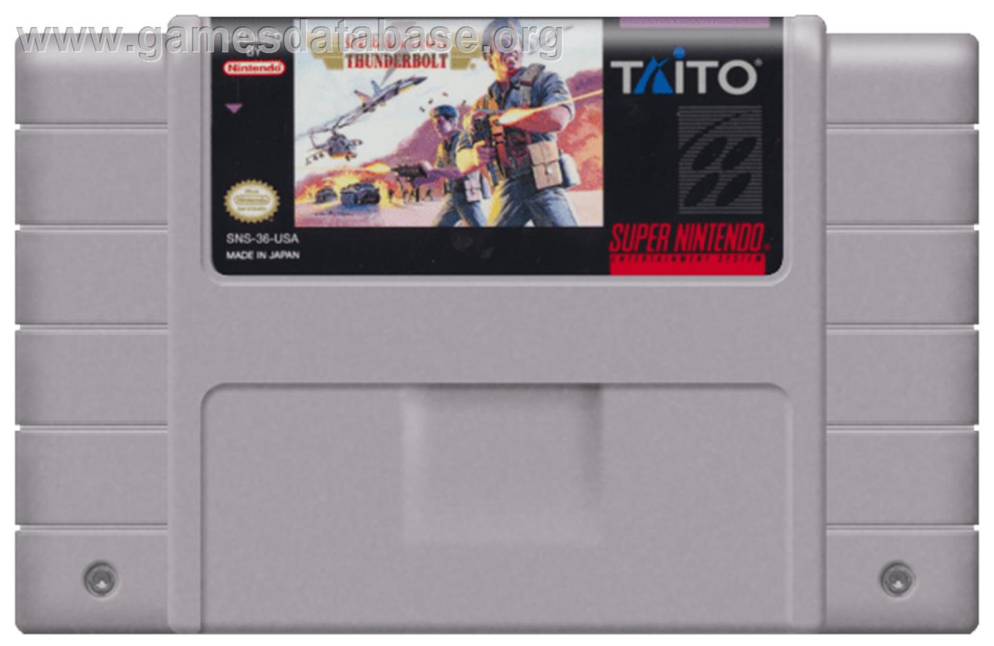 Operation Thunderbolt - Nintendo SNES - Artwork - Cartridge