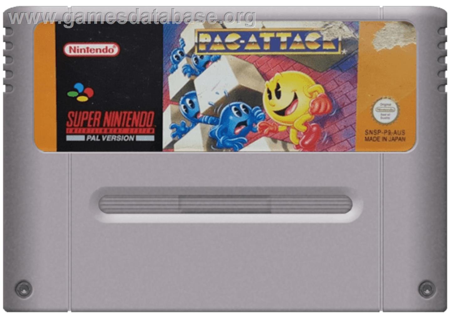 Pac-Attack - Nintendo SNES - Artwork - Cartridge