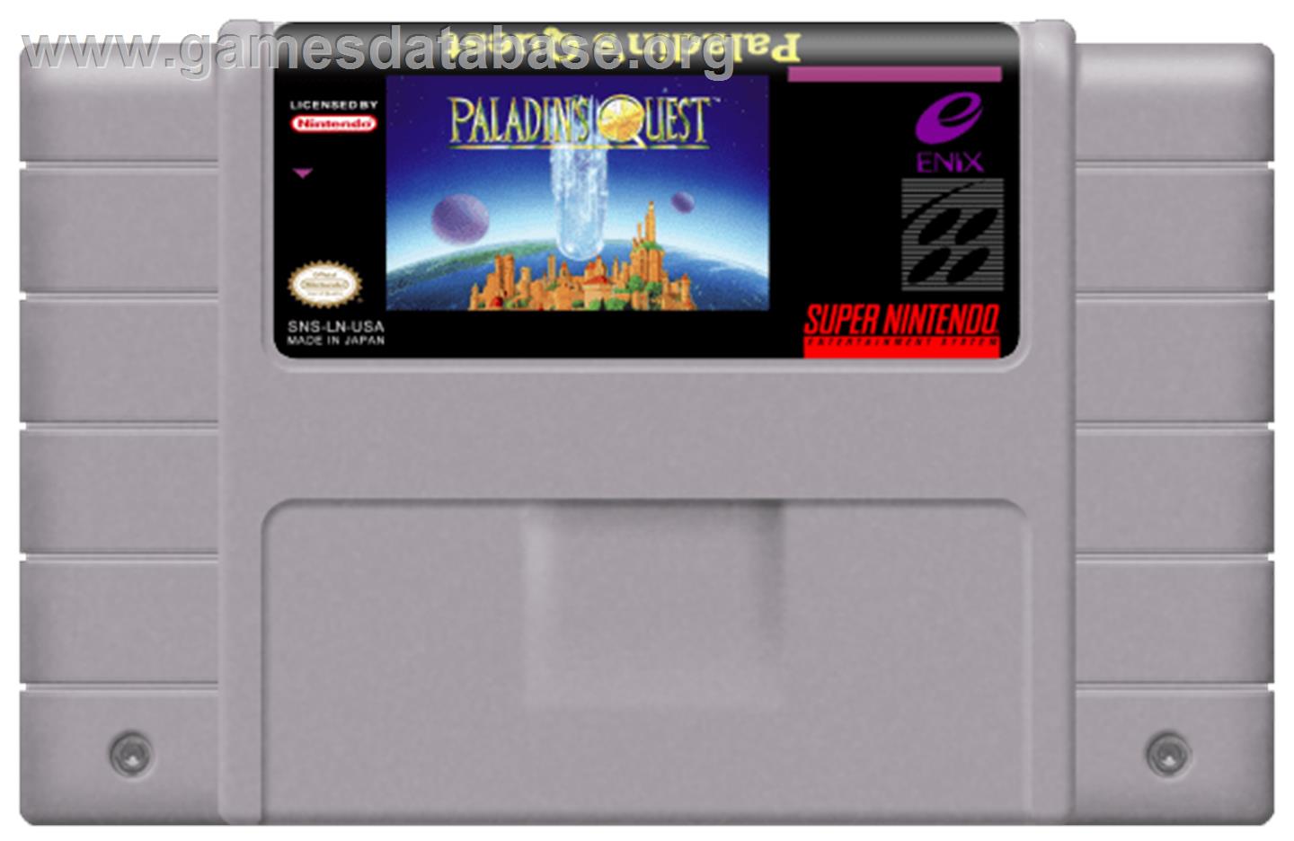 Paladin's Quest - Nintendo SNES - Artwork - Cartridge
