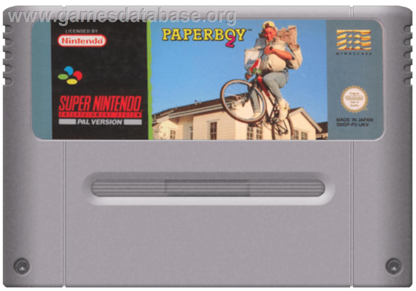 Paperboy 2 - Nintendo SNES - Artwork - Cartridge