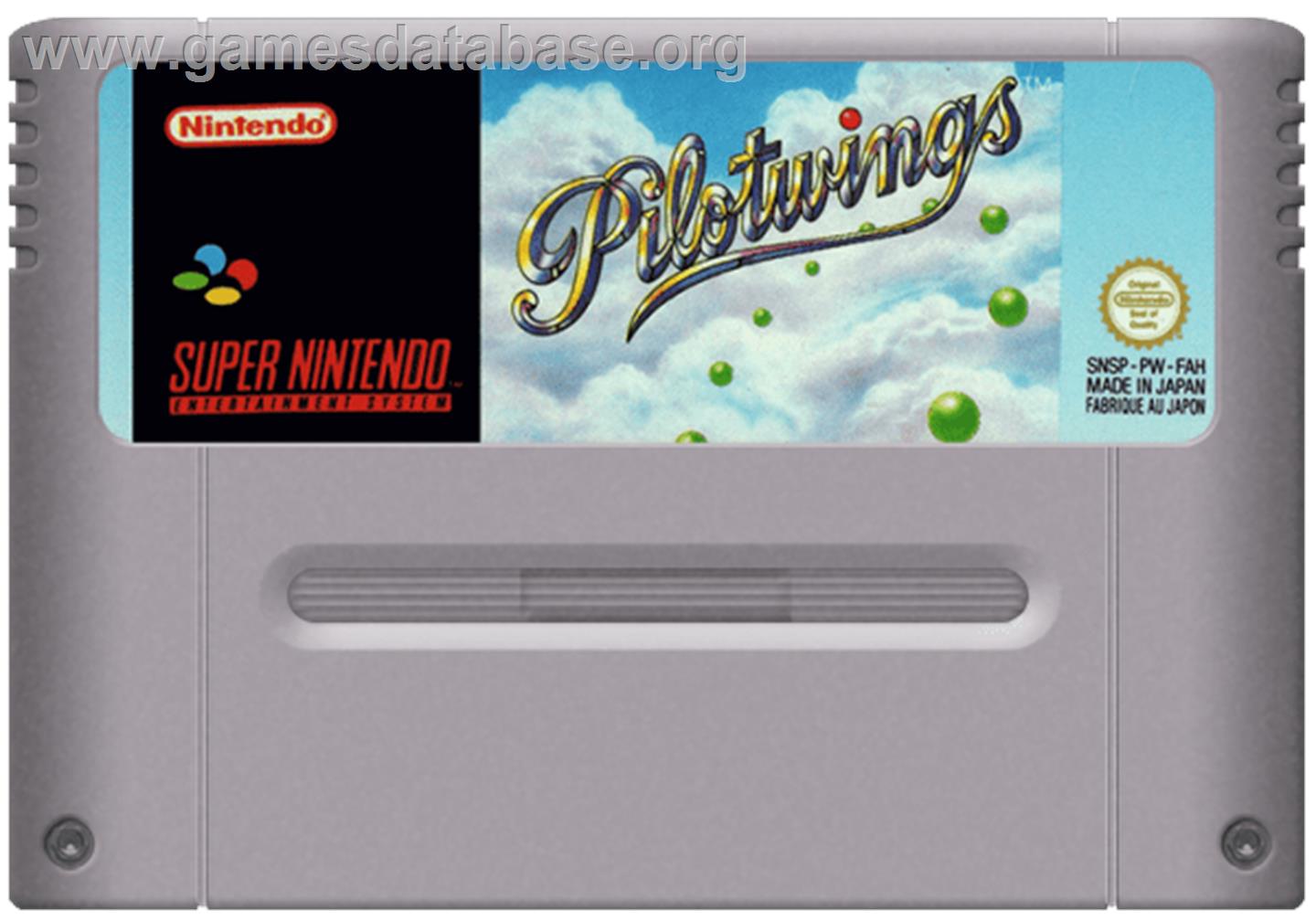 Pilotwings - Nintendo SNES - Artwork - Cartridge
