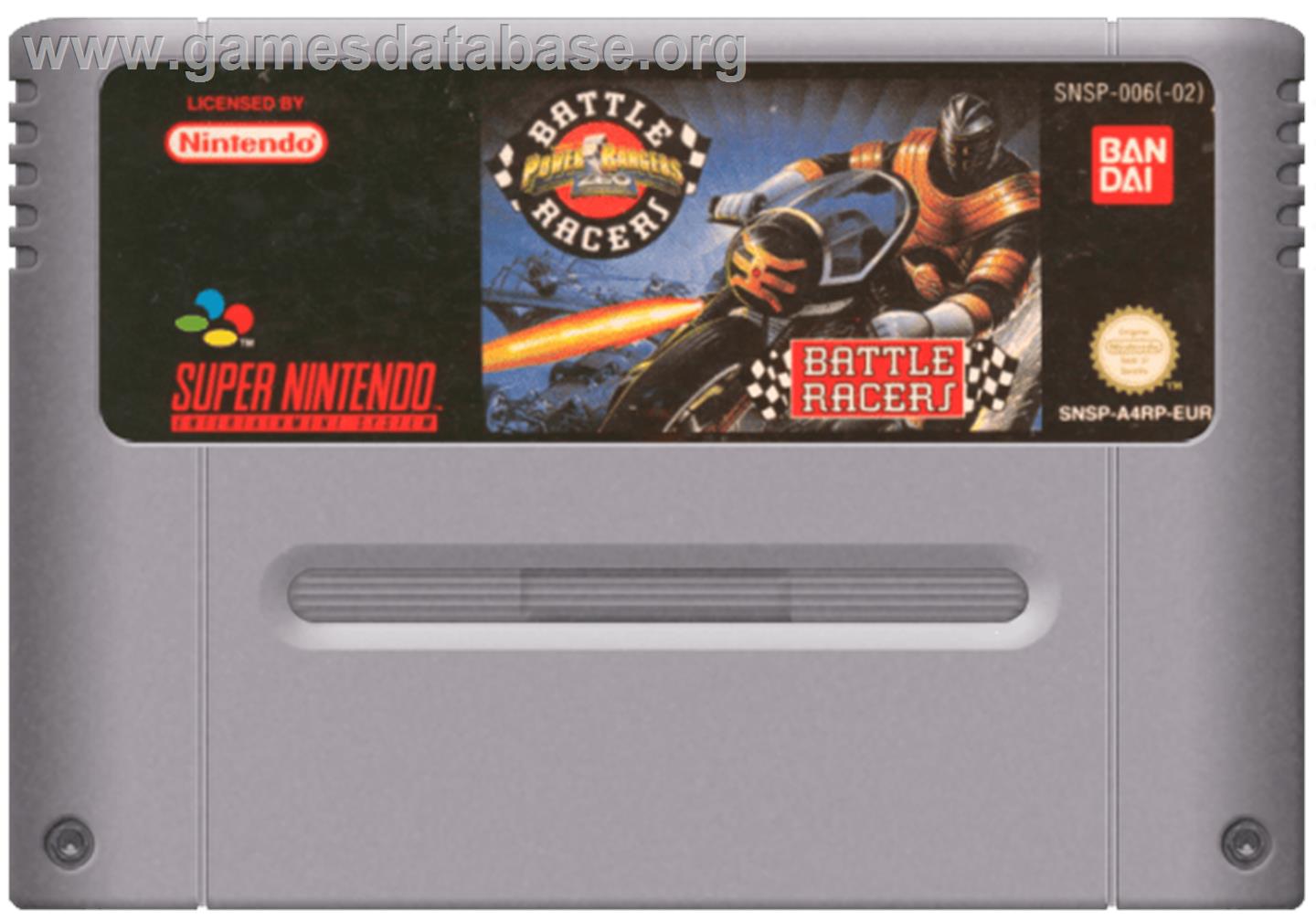 Power Rangers Zeo: Battle Racers - Nintendo SNES - Artwork - Cartridge