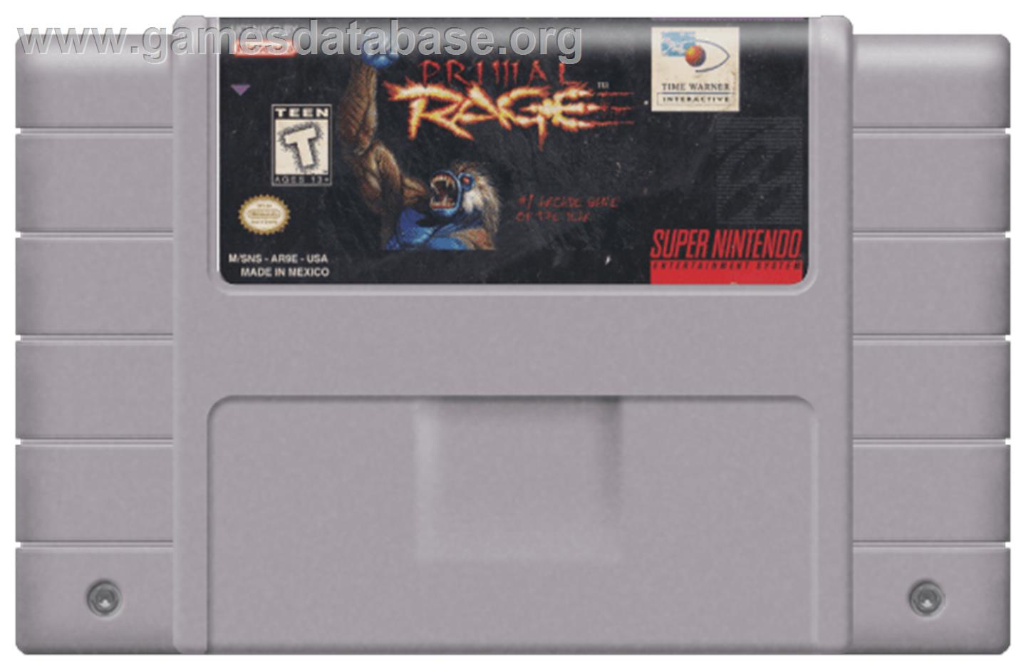 Primal Rage - Nintendo SNES - Artwork - Cartridge