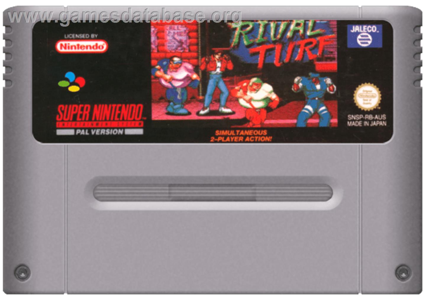 Rival Turf - Nintendo SNES - Artwork - Cartridge
