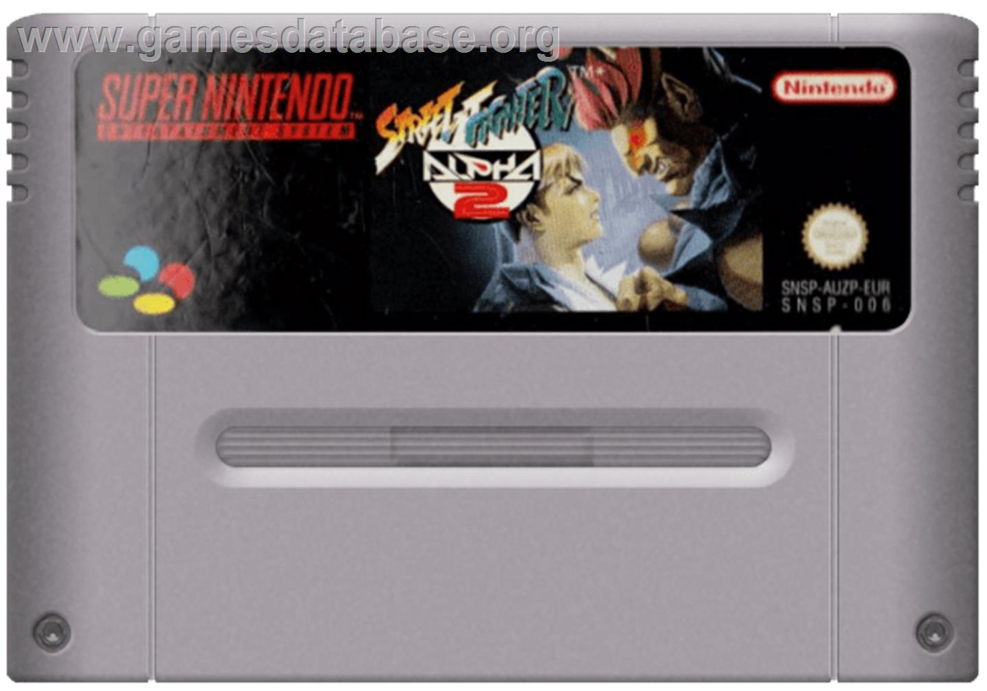 Street Fighter Alpha 2 - Nintendo SNES - Artwork - Cartridge