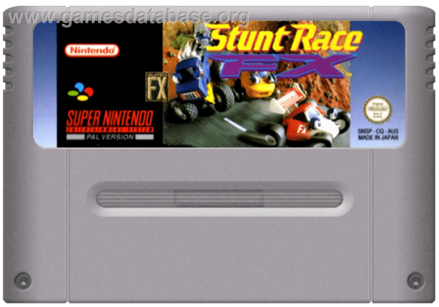 Stunt Race FX - Nintendo SNES - Artwork - Cartridge