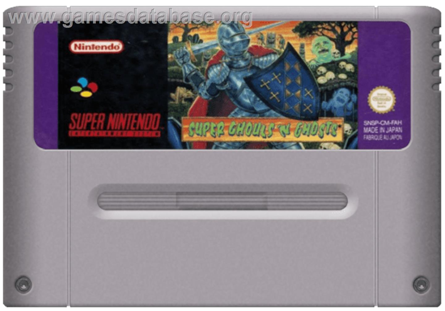 Super Ghouls 'N Ghosts - Nintendo SNES - Artwork - Cartridge