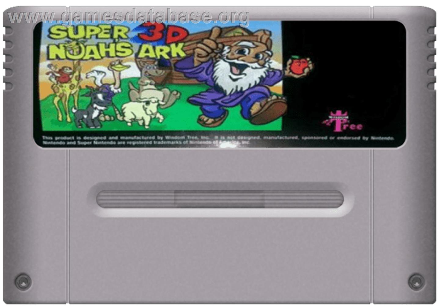 Super Noah's Ark 3-D - Nintendo SNES - Artwork - Cartridge