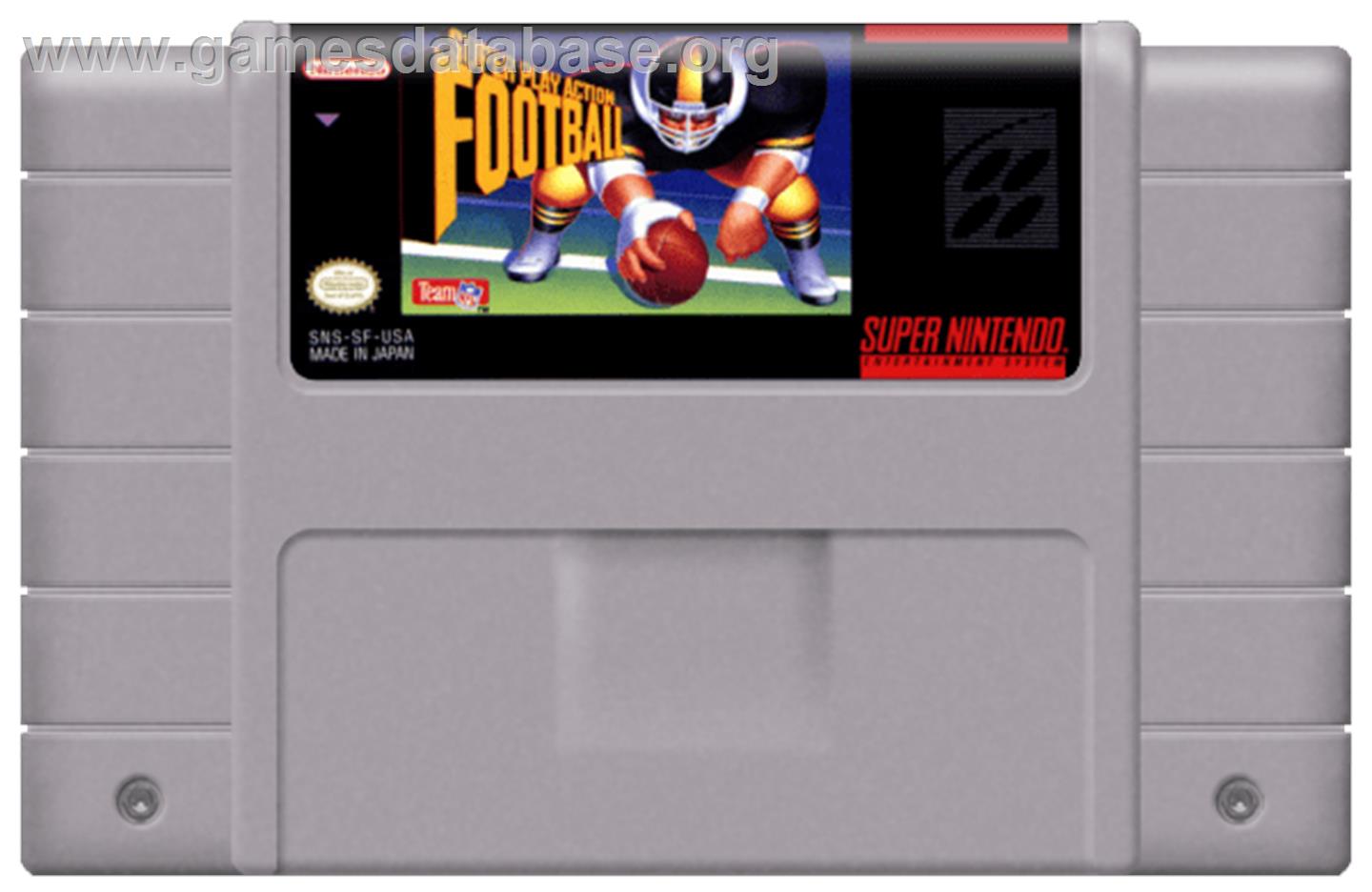Super Play Action Football - Nintendo SNES - Artwork - Cartridge